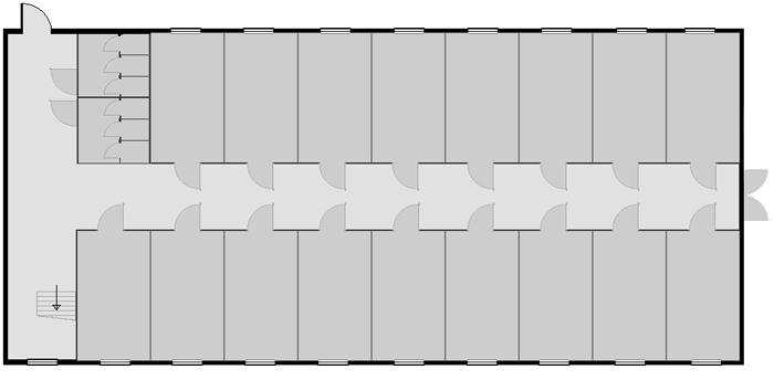Модульные общежития - Схема первого этажа